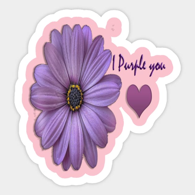 I Purple you Sticker by D_creations